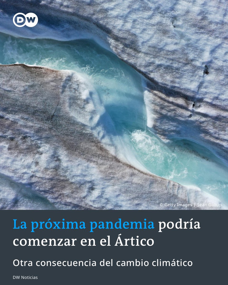 dw_espanol's tweet photo. El cambio climático sería el causante de la próxima pandemia

El hielo de los polos aloja gran cantidad de virus y bacterias que despertarían si sigue aumentando la temperatura global.

Si estos virus y bacterias infectan la vida silvestre local, podrían llegar al ser humano. /cc https://t.co/ADoi2CwPUN