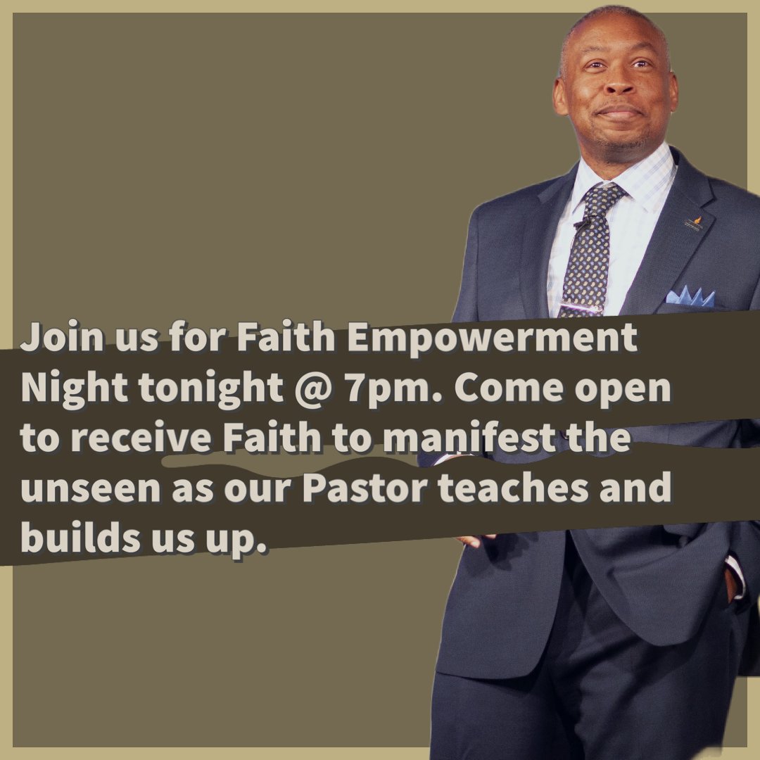 Good morning,
Join us for Faith Empowerment Night tonight @ 7pm.  Come open to receive Faith to manifest the unseen as our Pastor teaches and builds us up.

#faithempowerment #faith #manifest #believeforit #unseenrealm #byfaith #hope #believe #fridaynight #byfaith #rr