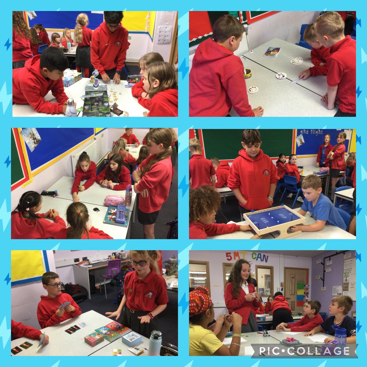 llysfaen2024's tweet image. For #5MT’s feel good Friday we enlisted the help of #6CP to teach us how to play some board games. #followinginstruction #HCL @bigpotatogames @KosmosGamesUK