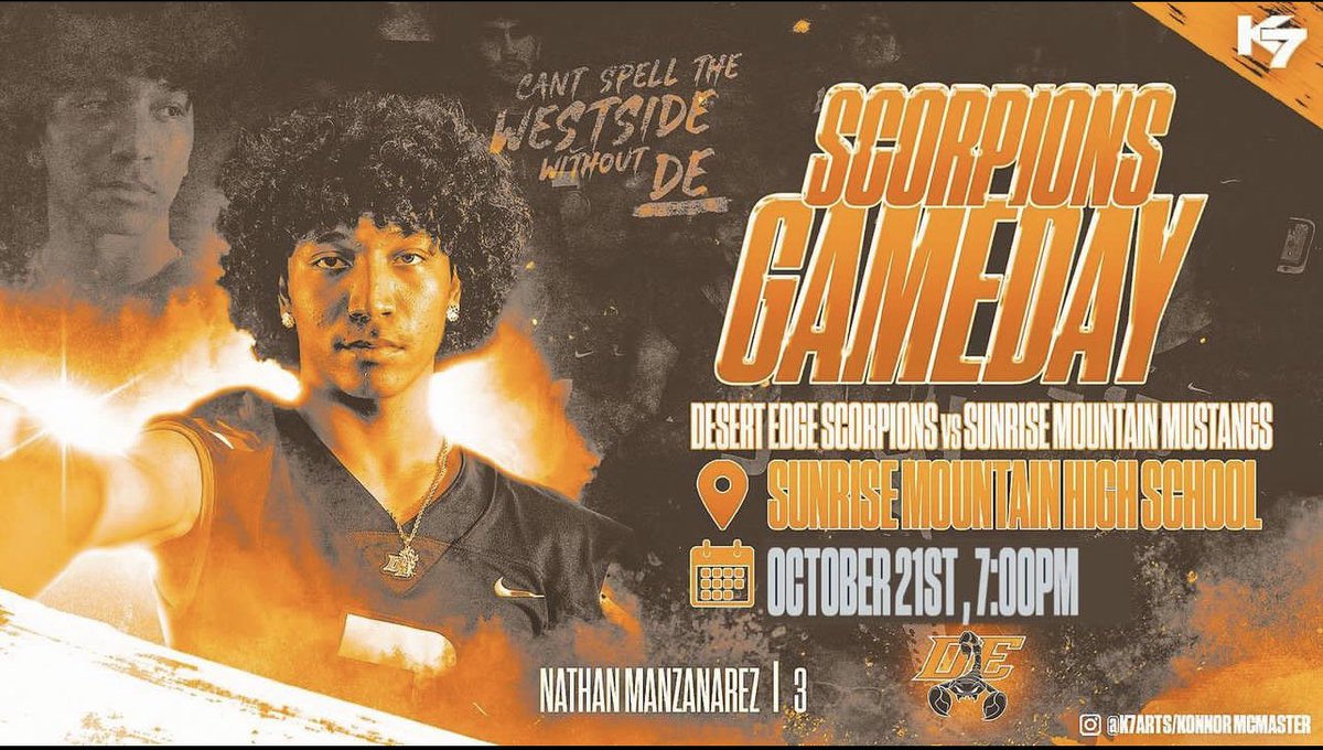 Desert Edge Football (@dedgefootball) on Twitter photo It’s GAME DAY!! 🦂
🎧: Track 8
📍: Sunrise Mountain HS
👔: White on Black
Region Game #2
1-0 is the goal!
#WeAreDE #SNWY #WestsiDE🦂🦂🦂
<a href="/SpiceBoy408/">CoachEmUp408</a> <a href="/CaliBloodLine81/">CaliBloodLine81</a> <a href="/AZcoachHenri/">🕸️Coach Henri 🕸️</a> <a href="/papirican21/">Coach Ortiz 🇵🇷🇺🇸</a> It’s GAME DAY!! 🦂
🎧: Track 8
📍: Sunrise Mountain HS
👔: White on Black
Region Game #2
1-0 is the goal!
#WeAreDE #SNWY #WestsiDE🦂🦂🦂
<a href="/SpiceBoy408/">CoachEmUp408</a> <a href="/CaliBloodLine81/">CaliBloodLine81</a> <a href="/AZcoachHenri/">🕸️Coach Henri 🕸️</a> <a href="/papirican21/">Coach Ortiz 🇵🇷🇺🇸</a>