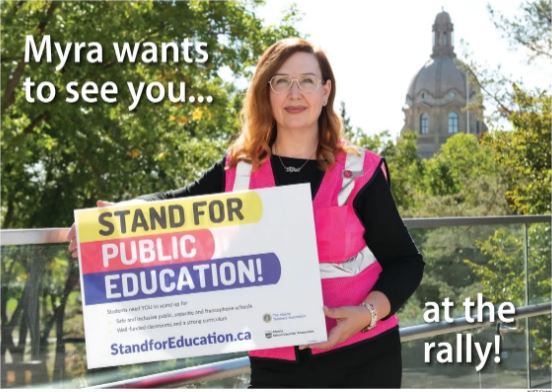 albertateachers's tweet photo. 📣 Tomorrow, teachers and education allies will be joining together at the Alberta legislature for a rally for public education. Will you be there? Find out more and sign up ➡️ https://t.co/wBXAN0u4yT #Rally4Ed https://t.co/YcHrWLoMur