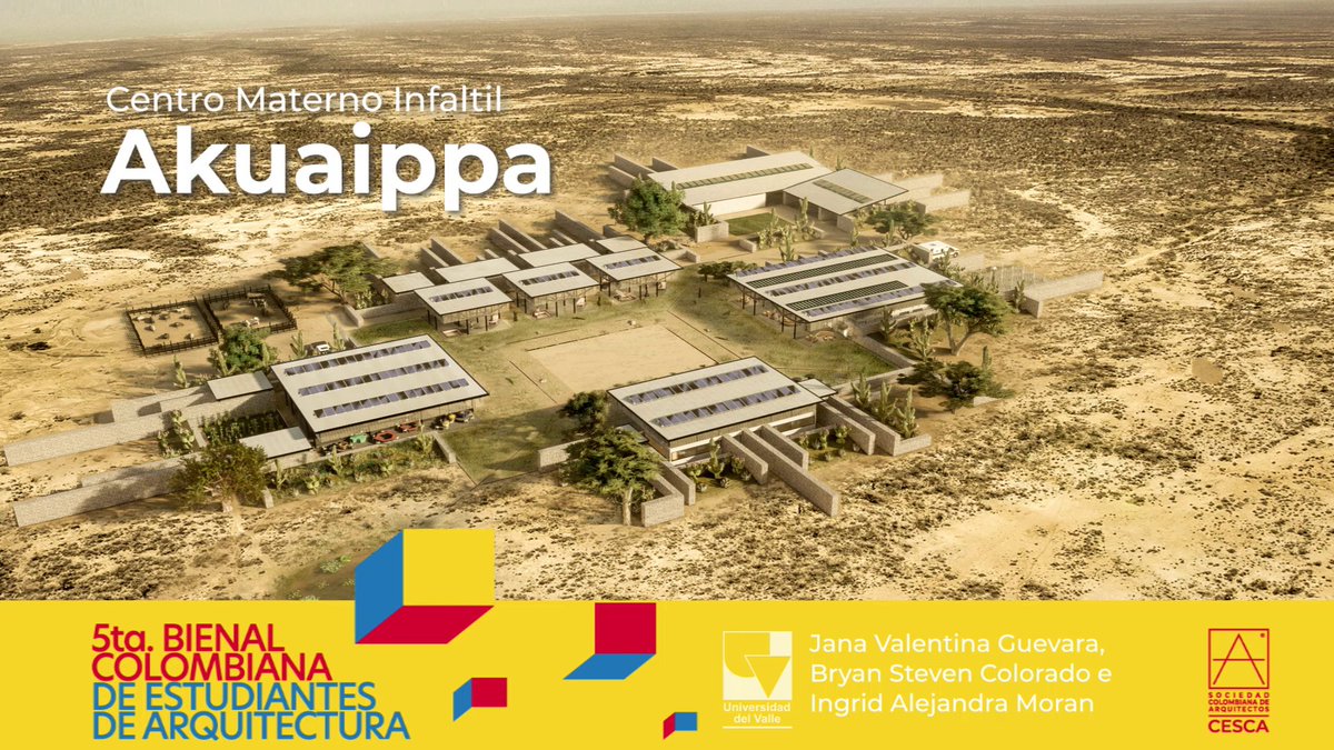 #OrgulloUV | El proyecto “Centro Materno Infantil AKUAIPPA” de Jana Valentina Guevara, Bryan Steven Colorado y Ingrid Alejandra Moran, estudiantes Escuela de Arquitectura fue finalista en la 5ta. BIENAL COLOMBIANA DE ESTUDIANTES DE ARQUITECTURA
#5taBIENALCESCA #univalle