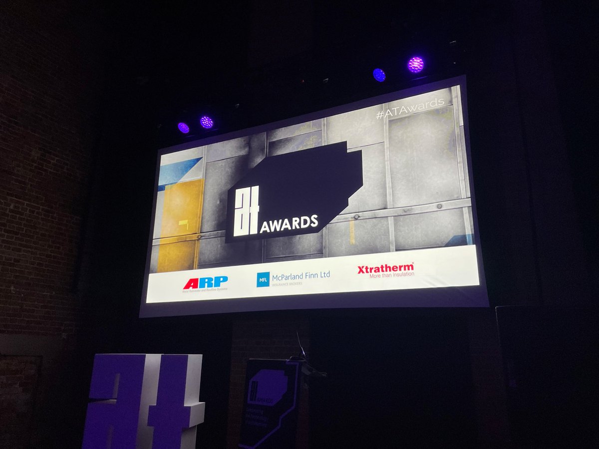 We would like to say thank you to our sponsors, ARP Ltd @ARP_LTD and Xtratherm who are rebranding to Unilin, McParland Finn @McParlandFinn and Futurebuild @FuturebuildNow #ATAwards