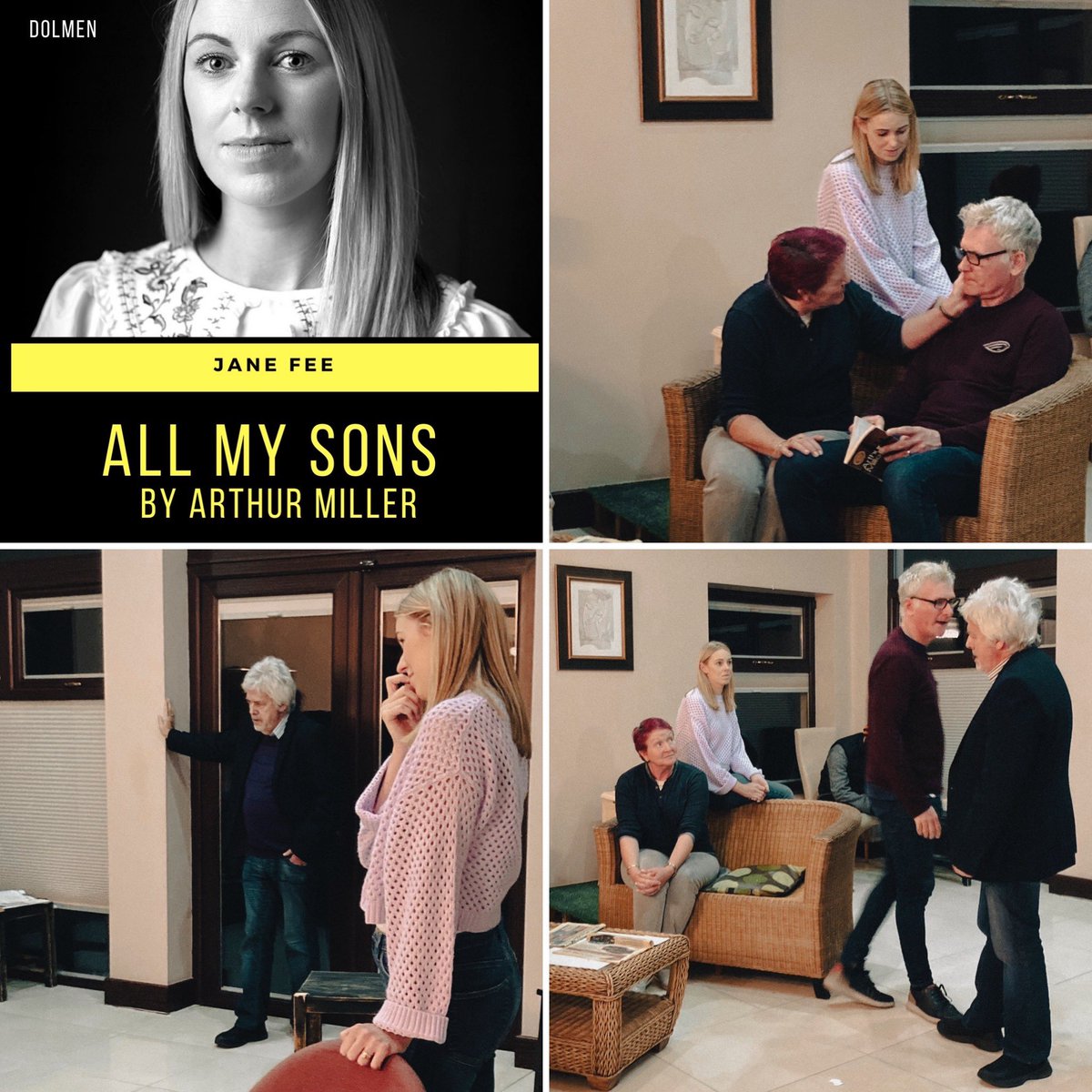 Dolmen Theatre Group Presents All My Sons by Arthur Miller with Jane Fee in the role of Anne Deevers.

2nd - 5th November at 8pm
Tickets: €12 Wed, €16 Thurs, Fri, Sat.

Book your tickets here: 
antain-tickets.antain.ie/ticketbooth/sh… <a href="/antainarts/">An Táin Arts Centre</a> <a href="/DundalkTourist/">DundalkTouristOffice</a> #louthchat #dundalkarts