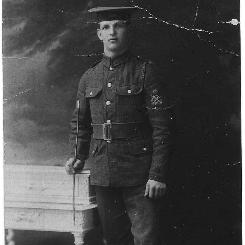 On Trafalgar Day I think it is apt to post a photo of my Great Uncle Harry Chalmers, who was killed on 13th November 1916 at the Battle of the Ancre whilst serving with Nelson Battalion, Royal Naval Division.