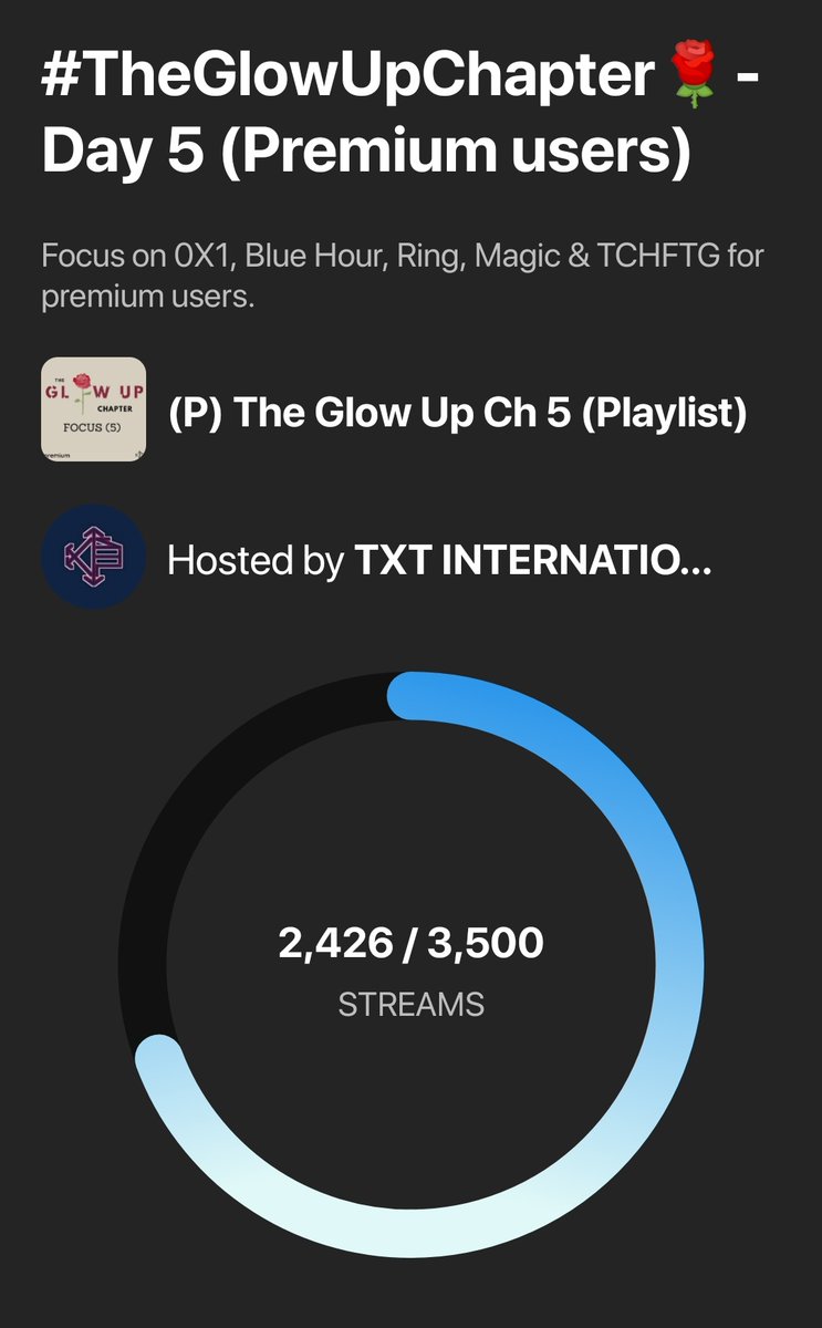 TXTintl_twt's tweet photo. #TheGlowUpChapter!! As today is last day and only 8 hours are left till tracking ends, please join the Renaissance parties for the last time! ☺👇

Free 👉https://t.co/2XTNFrOi3F
Premium 👉https://t.co/6tVAGmc5DE

#MOACOMEBACK #0X1LOVESONG https://t.co/s1rnPEseiw
