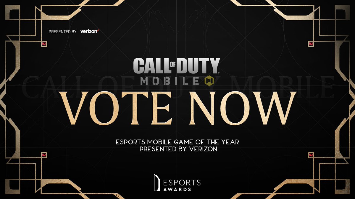 Your finalist @PlayCODMobile is up for the Esports Mobile Game of the Year award presented by @Verizon. But can they count on you? ✅ Vote now: esportsawards.com/mobile-game/#m… 📅 Tickets: esportsawards.com/esports-awards… Esports Awards 2022 - December 13th | Resorts World Las Vegas