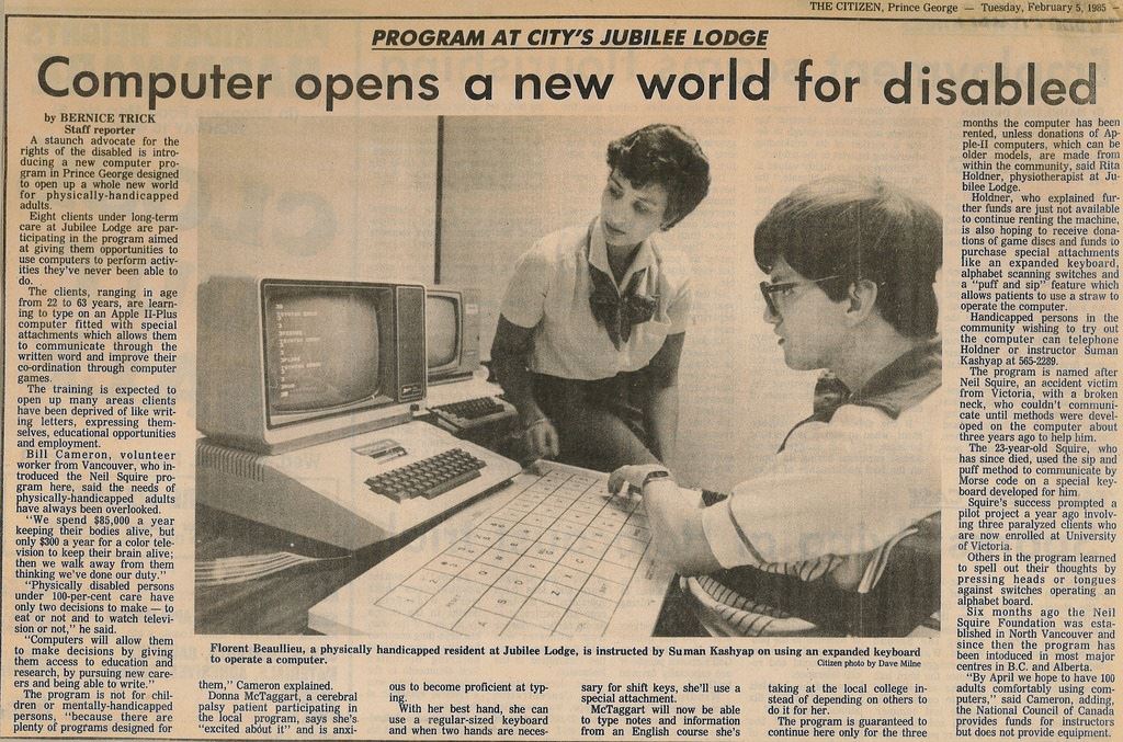 NeilSquireSoc's tweet photo. #FlashbackFriday: Going way back! A 1985 newspaper feature on our first program, Computer Comfort.
#NeilSquire #DigitalLiteracy #ComputerComfort #AssistiveTechnology #Innovation #Learning #History https://t.co/VJ1xBdro0D
