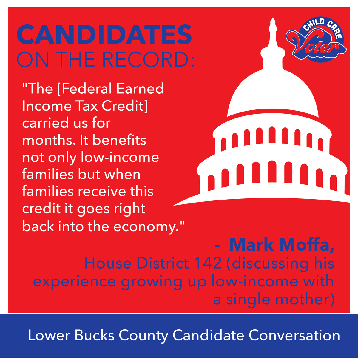 Didn’t catch the Lower Bucks County Candidates Conversation? Check out a few excerpts from what your candidates had to say regarding issues affecting child care and other children’s issues. <a href="/LaurieSmith4PA/">Laurie Smith for State Rep.</a> <a href="/MoffaForPA142/">Mark Moffa for PA 142</a>
