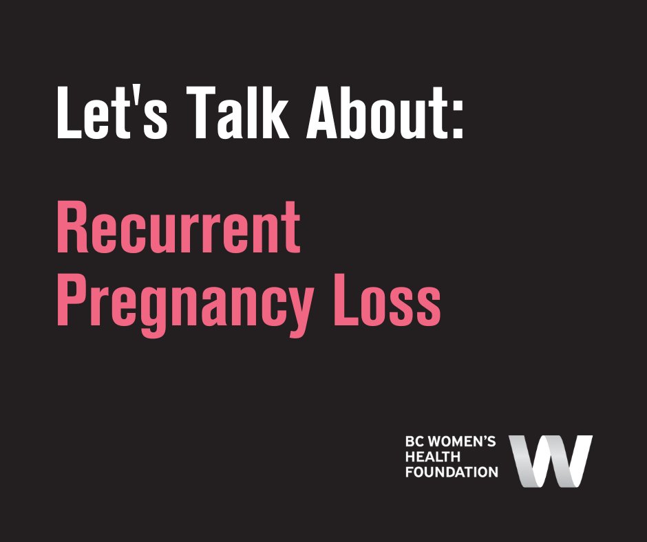 @BCWomenshosp has a new video focusing on the known causes of #recurrentpregnancyloss, the tests we use to identify them, and the care options that are available: bcwomens.ca/health-info/pr…
