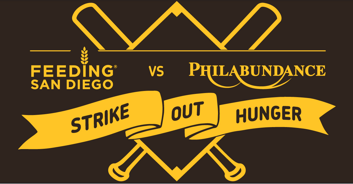 Feeding San Diego (@feedingsandiego) on Twitter photo As the <a href="/Padres/">San Diego Padres</a> and the <a href="/Phillies/">Philadelphia Phillies</a> face off, Feeding San Diego has partnered with Philadelphia’s hunger-relief organization <a href="/Philabundance/">Philabundance</a> for a friendly competition to see who can raise more funds.
Go to bit.ly/FSD-Strike-Out… and help us beat Philadelphia off the field! As the <a href="/Padres/">San Diego Padres</a> and the <a href="/Phillies/">Philadelphia Phillies</a> face off, Feeding San Diego has partnered with Philadelphia’s hunger-relief organization <a href="/Philabundance/">Philabundance</a> for a friendly competition to see who can raise more funds.
Go to bit.ly/FSD-Strike-Out… and help us beat Philadelphia off the field!