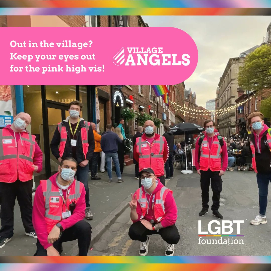 Have you spotted our angels out in the village? They're pretty hard to miss in their pink high-vis vests -- catch them on shift tonight and tomorrow, 9pm-3am.
The village angels are there to help keep the village safe. lgbt.foundation/villageangels
