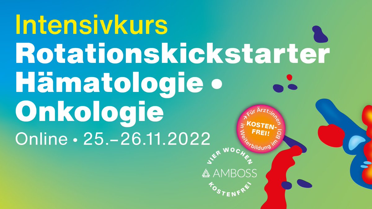 Wir machen euch fit für die #Rotation in die #Hämatologie #Onkologie! Von Diagnostik über Behandlung bis hin zum Umgang mit Patient:innen & Angehörigen – in diesem Kurs erfahrt ihr alles Wichtige 👉 bit.ly/3TCueIq @OingC1 @chr_reinhardt @NicoGagelmann @dgho_eV @DocOnco