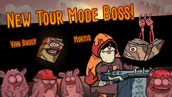 The reluctant Mortis will come out of retirement in time for the Battle Bands Halloween Event, starting October 24th! Be sure to come check out this spooky new Tour Mode Boss!

#indiegames #gamedev