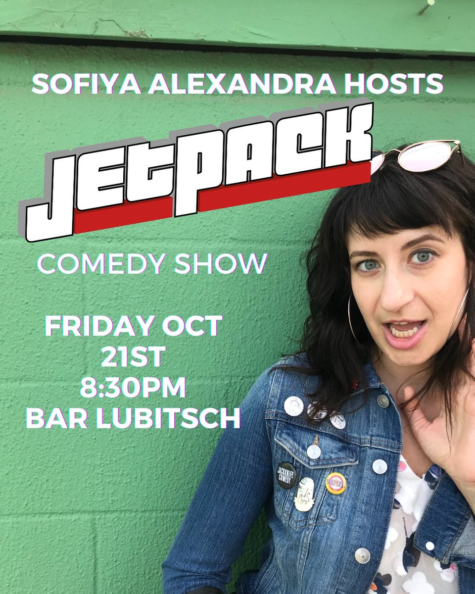 TheSofiya's tweet photo. Tonight! I'm hosting Jetpack Comedy at Bar Lubitsch in West Hollywood!
#JetPackComedy
Buy Your Ticket: https://t.co/CUgDuzdgpA https://t.co/OdxPlccjy3