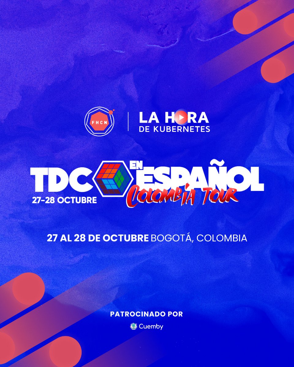 cuemby's tweet photo. La Hora de Kubernetes estaremos presentes en la primer edición en español de #TheDevConf
Registrate gratis acá: https://t.co/DcIBa73old
#TheDevConf #TDC2022Colombia #Cuemby #LHK https://t.co/VWxuJyF65T