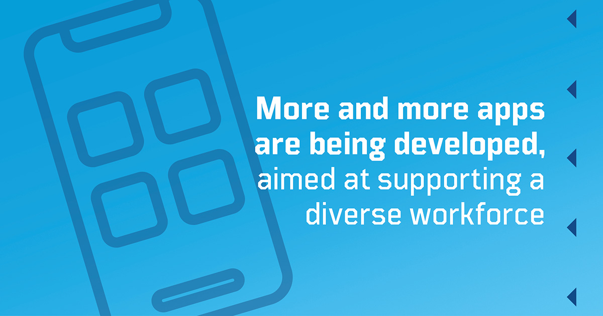 More and more apps are being developed, aimed at supporting a diverse workforce, especially those with Autism Spectrum Disorder. These include: Cognitopia, Routine Factory and Life Sherpa.

cognitopia.com
routinefactory.com
lifesherpapp.com