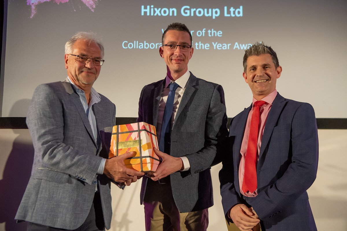 Congratulations to <a href="/HixonGroup/">Hixon Group</a>, winners of the Collaboration of the Year award.

The judging panel felt they fully embraced the ethos of Keele &amp; its business support programmes, committing to being part of Keele’s journey and its work with other businesses.

#KeeleBTMAwards