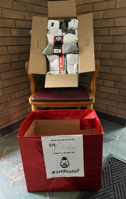 M6:8 thanks you for the 100 pairs of socks already donated.  We are off to a great start! We will continue collecting socks, shoes and boots until Nov 15.

#ldnont #UCCan