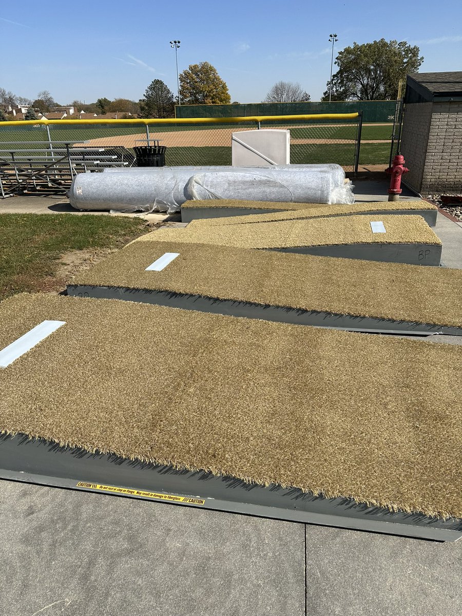 CoachO_IOWA's tweet photo. Phase 5 has arrived. Trojan field will be upgrading to an all turf mound bullpen system from @MoundPerfect. Additional turf/netting will be added, plus more training equipment. Stop by their booth at the @ABCA1945 convention. #nomoremaintenance https://t.co/IGZWgUVoPU