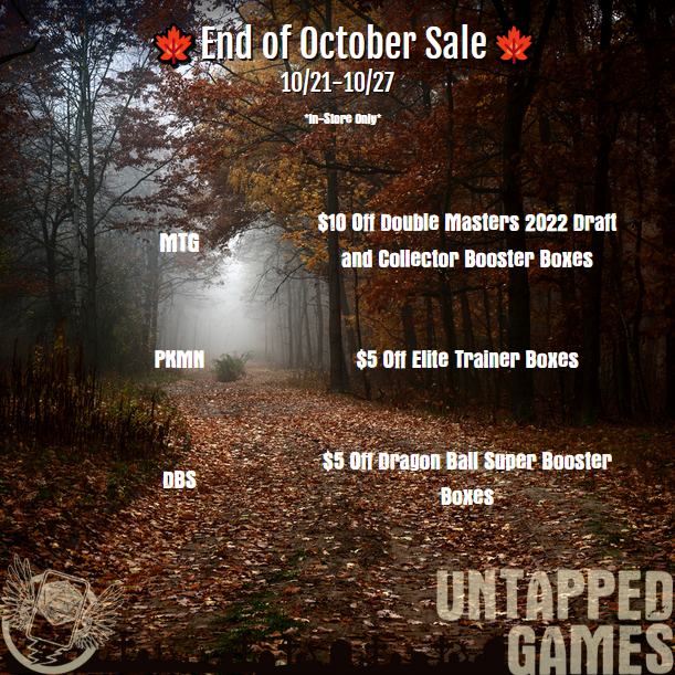 UntappedGames's tweet photo. Don't miss out on our End of October sale!
🅸🅽 🆂🆃🅾🆁🅴 🅾🅽🅻🆈
#InstoreSales https://t.co/MVRlyB1EWn