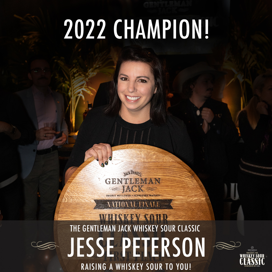 ‘An Apple a Day’ brought home the grand prize for Jesse Peterson at the 2022 Gentleman Jack Whiskey Sour Classic. Congratulations to Jesse and thanks to all the finalists.