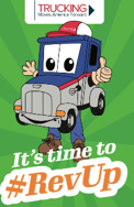 NW_Trucking's tweet photo. Headed to sunny San Diego for MCE? Take part in the TMAF #RevUp! Campaign. Look for mascot #SafetySammy and the pledge cards around the show. Help keep telling the trucking story! https://t.co/BDrELrfiQw https://t.co/JQJ0nZ37U1