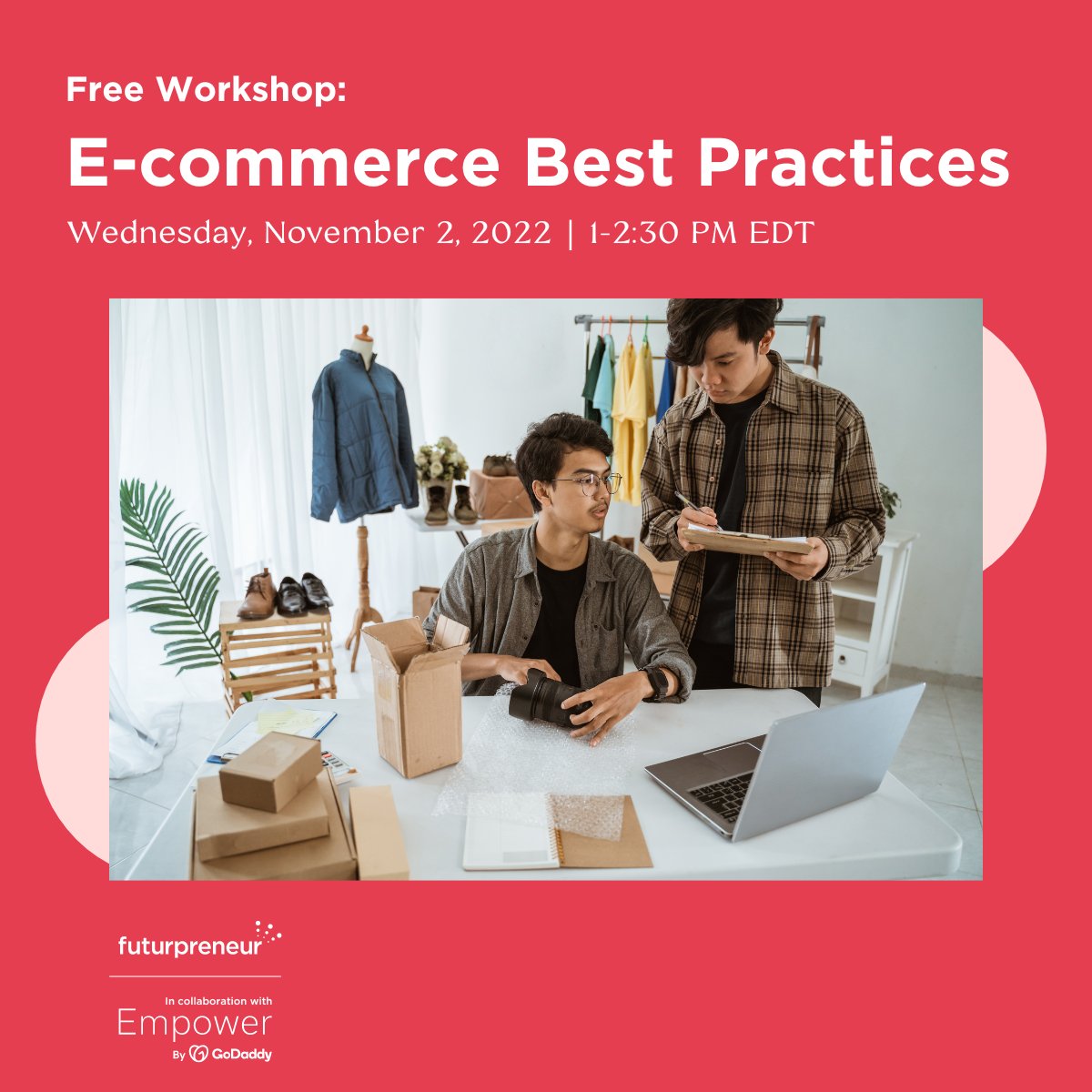 Futurpreneur (@futurpreneur) on Twitter photo Want to launch an e-commerce platform for your business? Learn from the experts in our E-commerce workshop in collaboration with Empower by <a href="/GoDaddyCanada/">GoDaddy Canada</a> on Nov 2, 2022, from 1:00-2:30 pm EST. bit.ly/3VAdqE5 Want to launch an e-commerce platform for your business? Learn from the experts in our E-commerce workshop in collaboration with Empower by <a href="/GoDaddyCanada/">GoDaddy Canada</a> on Nov 2, 2022, from 1:00-2:30 pm EST. bit.ly/3VAdqE5