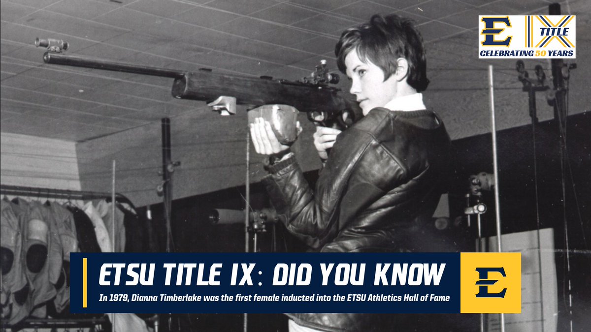 This week’s ETSU Title IX Did You Know features women’s rifles Dianna Timberlake Zimmerman was the first female student-athlete inducted into the ETSU Athletics Hall of Fame in 1979. 

Look on Instagram for more information about Dianna.