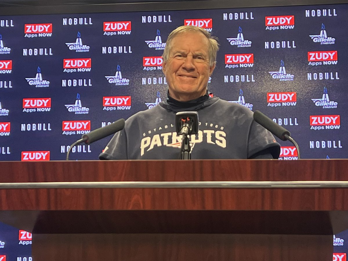 Question: Has a decision been made on who will start at QB? Bill Belichick (smiling): “We’re just taking it day by day.”