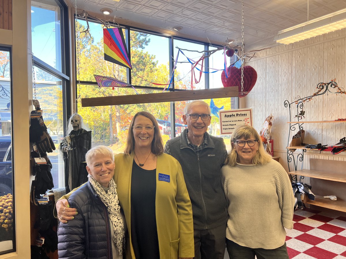 beth_rep's tweet photo. Recently, @GovEvers was in northern Wisconsin and stopped at local businesses in Bayfield. I am proud to have a Governor who understands the importance of investing in the communities and people that make the state of Wisconsin so great!

Full post here: https://t.co/kSFhradEMw https://t.co/E1zZF4JkDj
