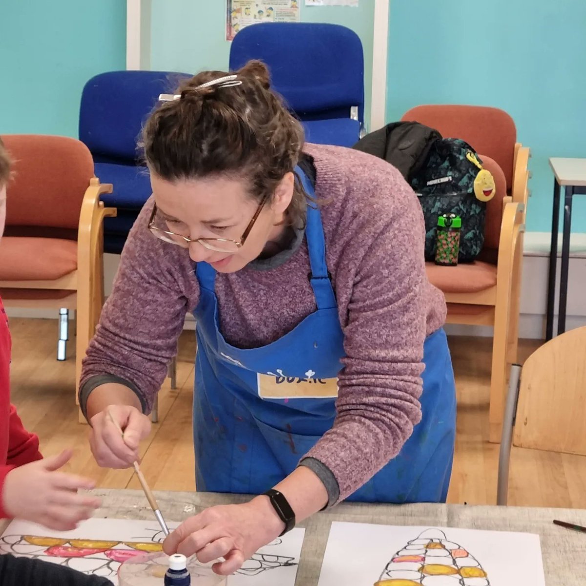 Doodleboxstudio's tweet photo. Maynooth classes in full swing today. We had great fun mixing colours with paint, inspired by rainbow corn. #Maynooth #artclassesforkids https://t.co/xAwOJsLejx