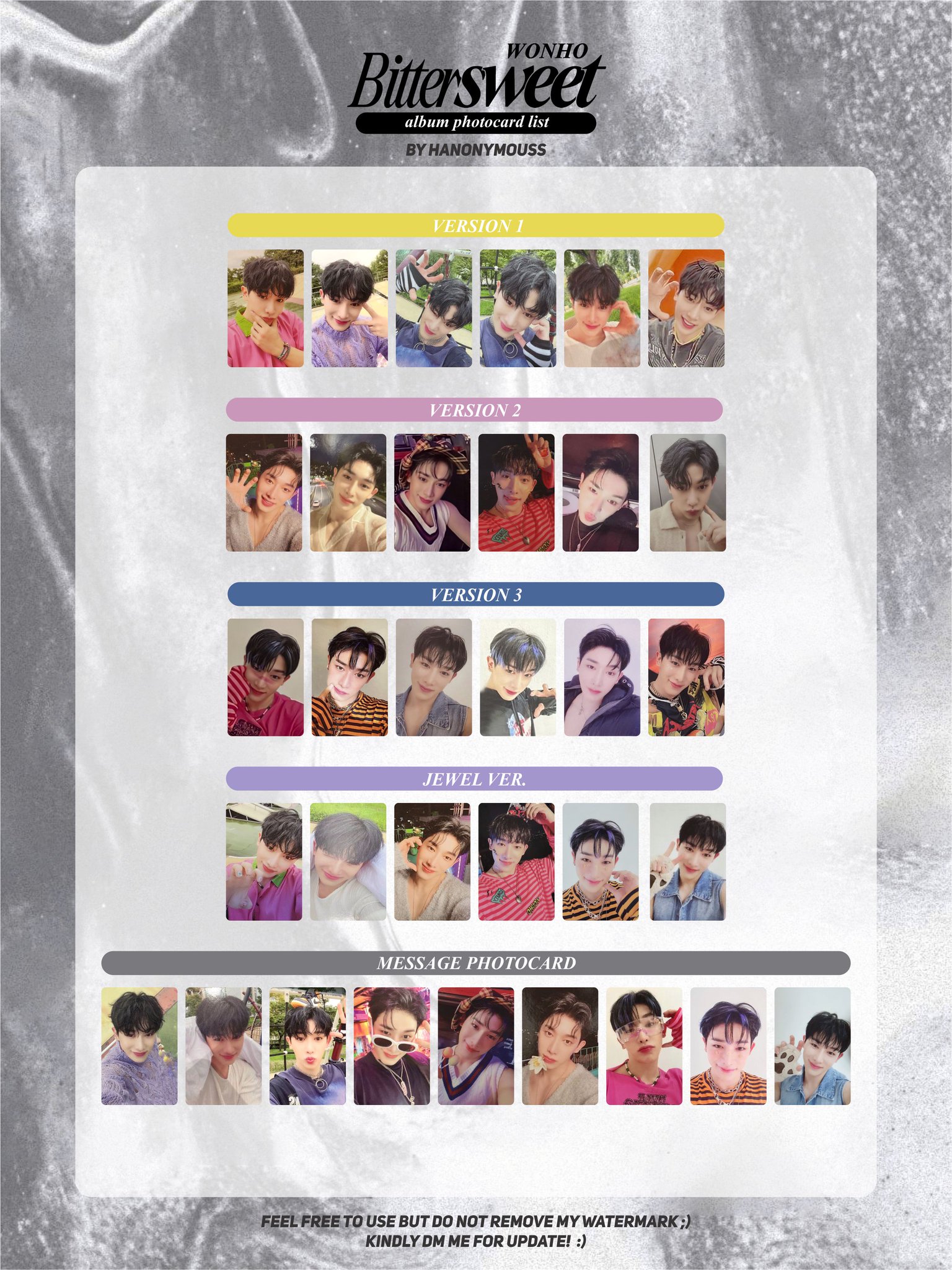 新品未開封・まとめ売り】WONHO / Bittersweet（15枚セット） 【公式通販】