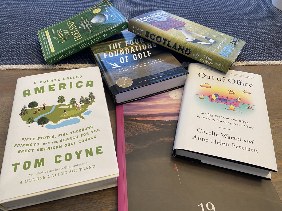 3 days, 3 authors. How on earth did @Eli_ChasingScr and @chasingscratch0 get me to join a book club??! I thought this was a podcast about getting better at golf! @practicalgolf @cwarzel @coynewriter @GolfersJournal #velcreninvitational