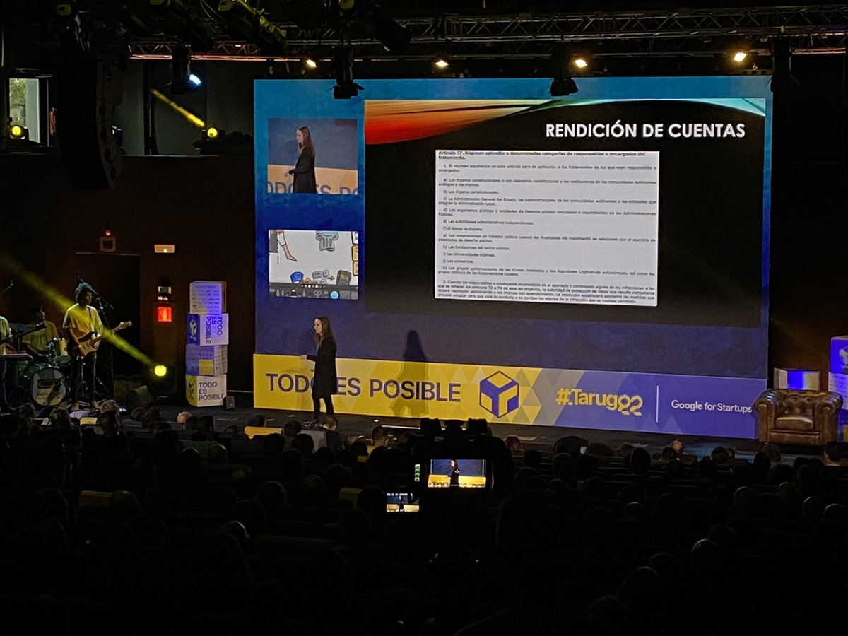 tarugoconf's tweet photo. "En el sistema jurídico no existe tolerancia al error. Vosotros, los técnicos, os enfrentáis a errores todos los días", @IrazabalElen en la #tarugo22 https://t.co/2nk1l41fQF