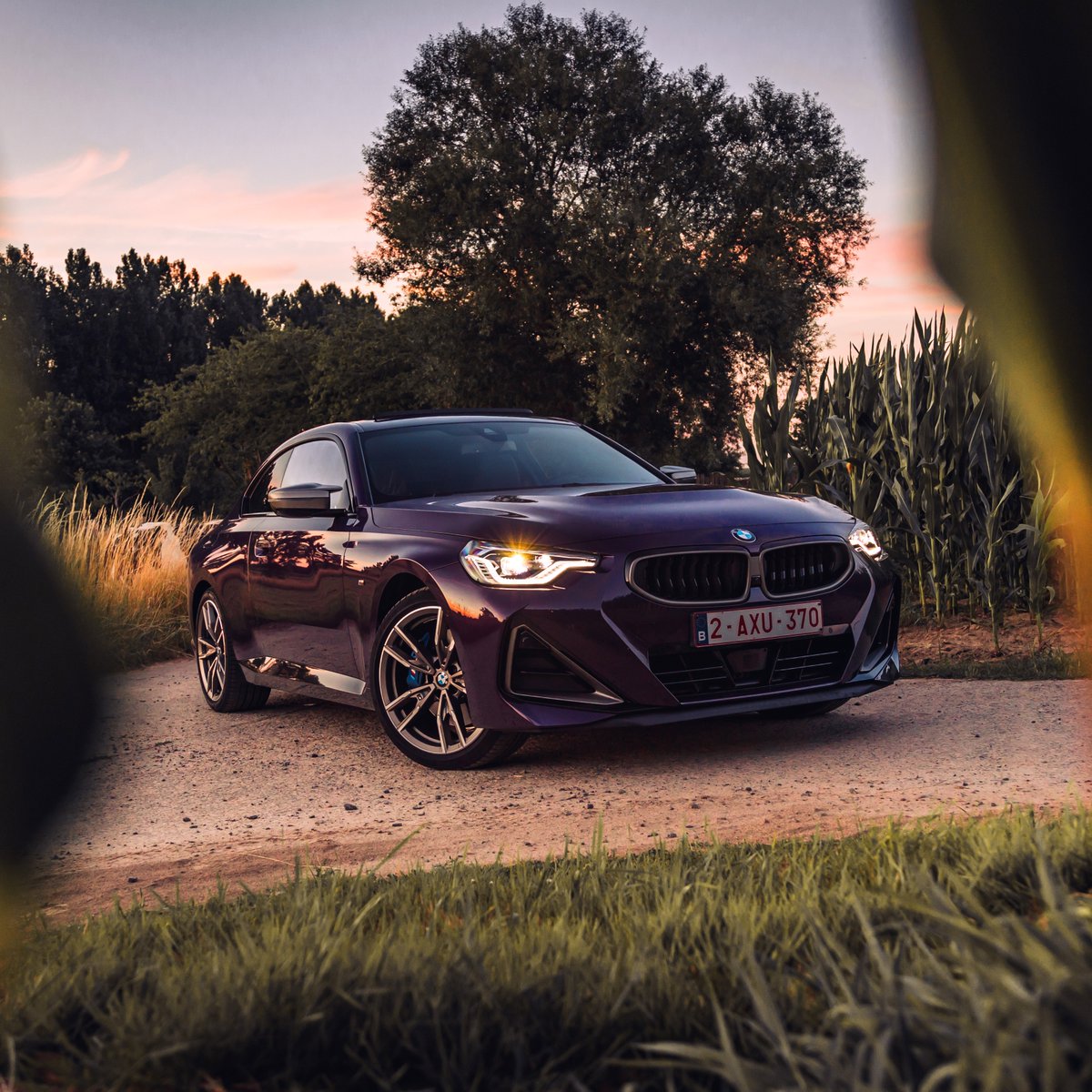 Sun setting style. IG: jarnocobbaert1 The #BMW M240i xDrive Coupé: Fuel consumption/100km, CO2 emission/km comb.: 8.8–8.1 l, 200–185 g. According to WLTP, b.mw/Further_Info.