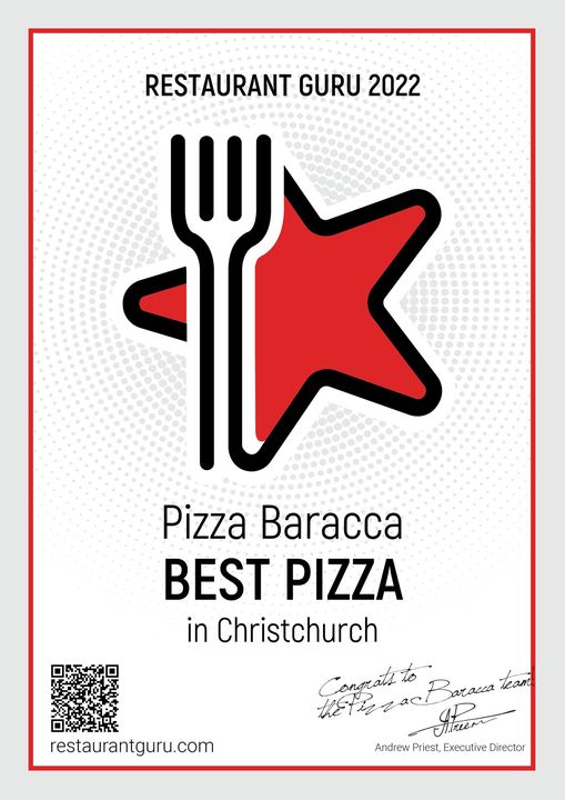 Recommended by Restaurant Guru 2022.
Best Pizza in Christchurch. 
Thank you to all our customers for their amazing reviews, meaning that Restaurant Guru gave us best pizza in Christchurch.
#PizzaBaracca #restaurantguru2022 #ChristchurchDorset