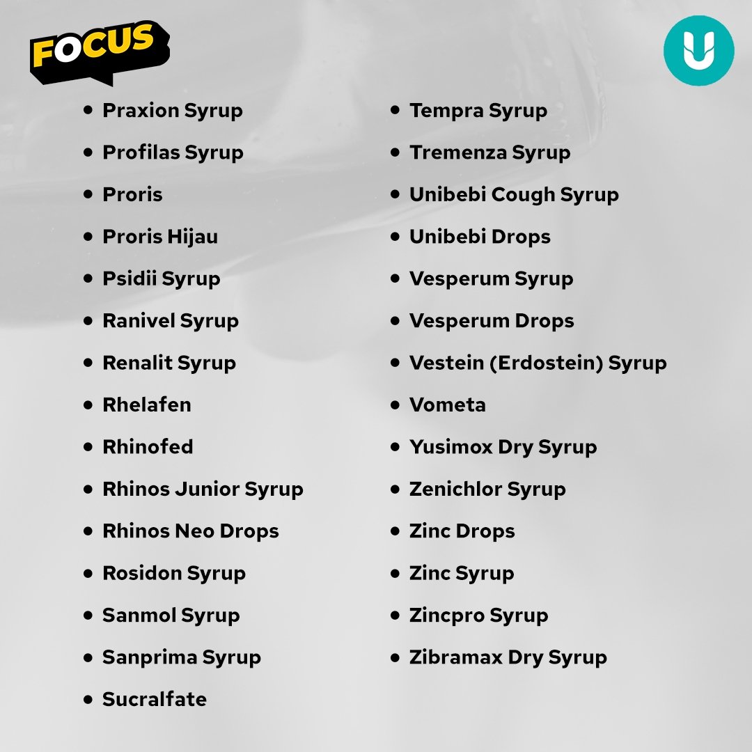 Menkes melakukan investigasi dan penelitian kualitatif ke rumah-rumah 241 anak pengidap gagal ginjal akut misterius. Ada 102 daftar obat yang ditemukan dan kini sedang diuji lab oleh BPOM. Simak daftar lengkapnya di infografis berikut. #focus #gagalginjal #oneliner #bpomtarikobat
