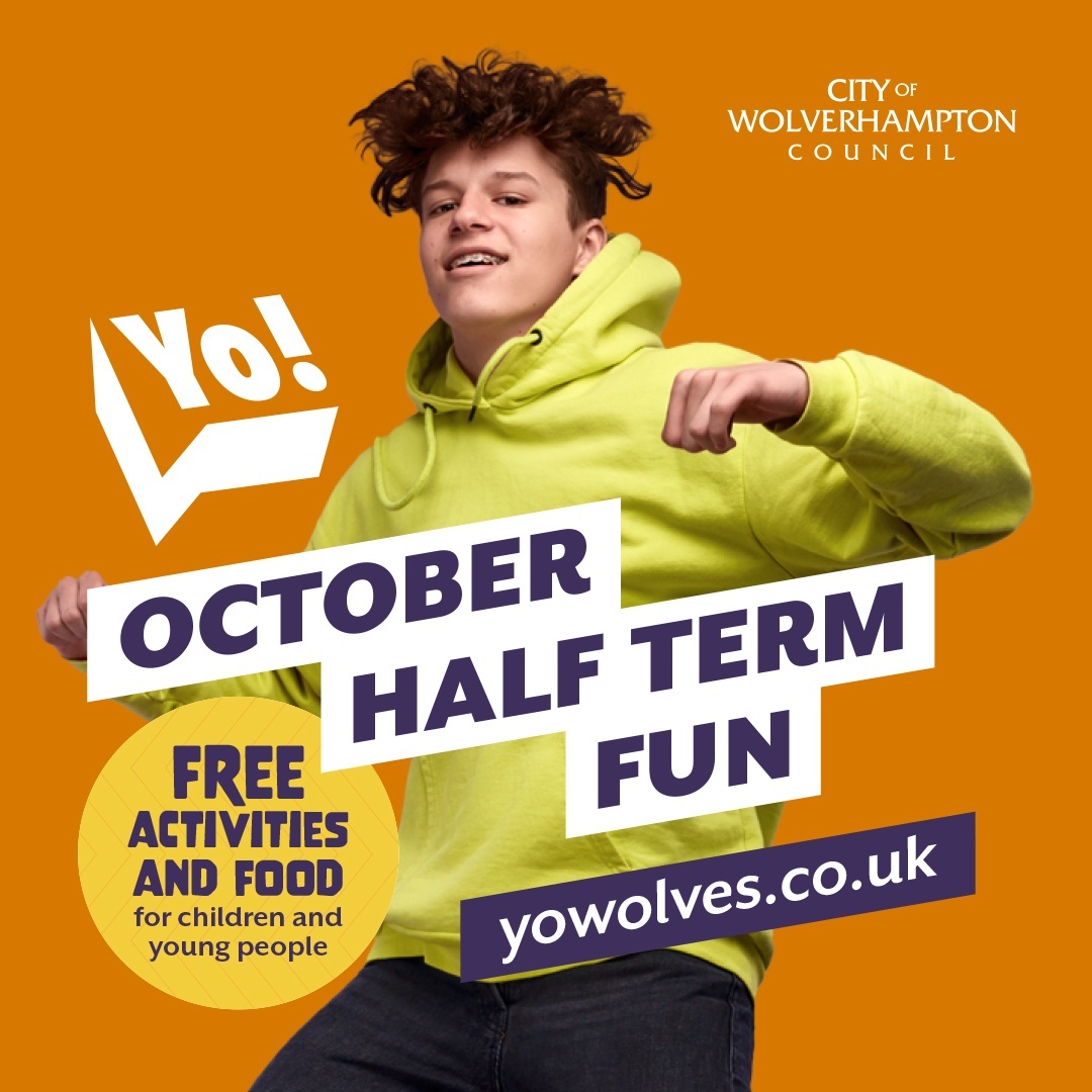 Wolverhampton’s Yo! Wolves is offering hundreds of activities for the city’s children and young people during the October half term. Most of the events, by local organisations, are free to attend and include food. Book now orlo.uk/LJuj9