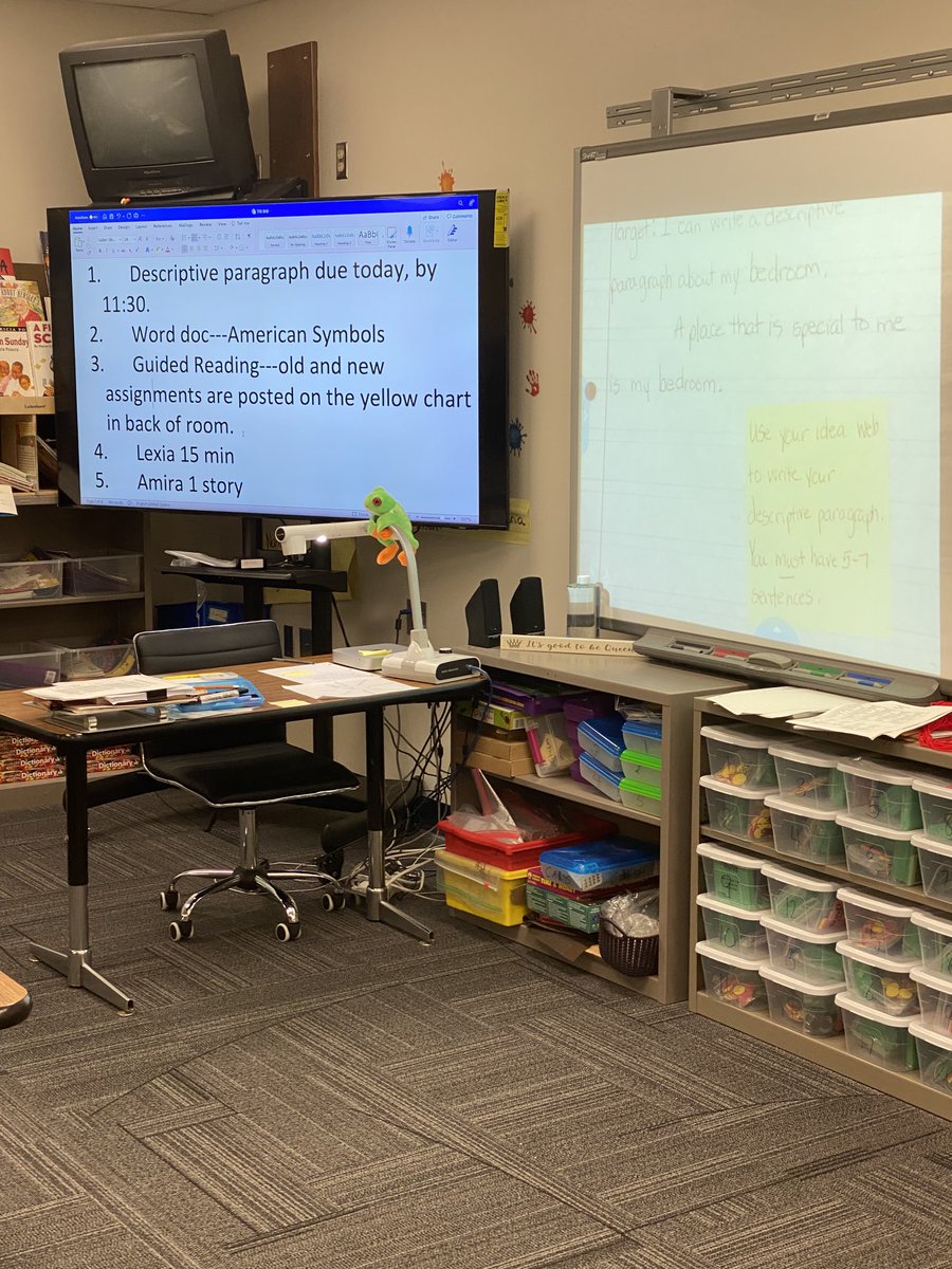 tmcgee2245's tweet photo. #day54 #newappletv #smartboard #doccamera #amazing @tmcgee2245 @OPS_WilsonFocus @Bret_A_Anderson I’m using lots of tech! https://t.co/U30G94cDfc