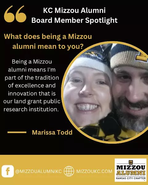MizzouAlumniKC's tweet photo. Meet Marissa Todd, the KC Mizzou Alumni Board Member Spotlight recipient for this week! Marissa has served on the board for 3 years. On behalf of the organization, thank you for all that you do! Fight Tiger! https://t.co/8qACGMPB4K