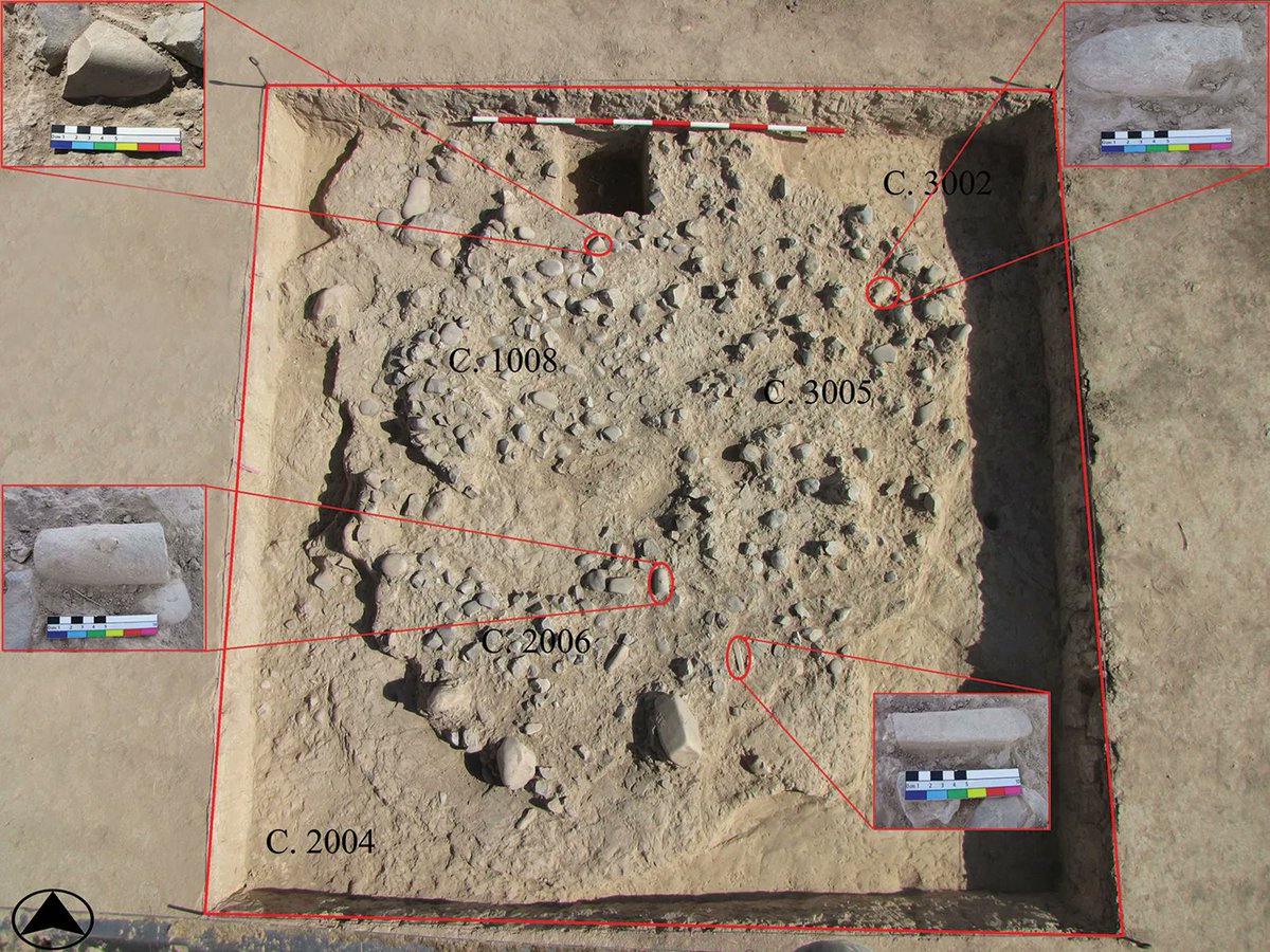 Ancient recycling: A ~9,000-year-old structure made from discarded tools (inset). The building is located at Tapeh Mahtaj, Iran, and is one of the earliest signs of #Neolithic occupation in the region: (from 2021, £) buff.ly/3gpIJ43