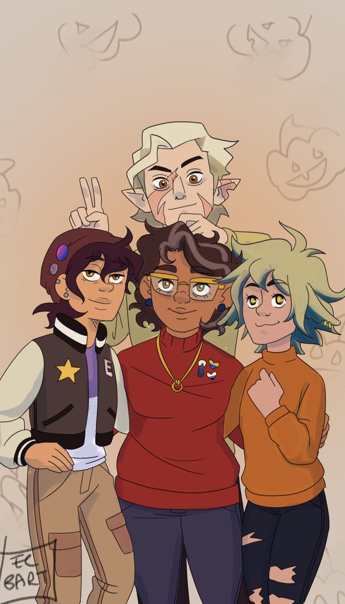 the noceda family some time in the future and the kids are taller
#theowlhouseart