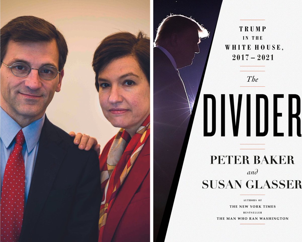 11/17: Peter Baker & Susan Glasser return to Writers Bloc next month. The Washington Post says their new book, The Divider, is “the most comprehensive and detailed account of the Trump presidency yet published.” 🎟️ writersblocpresents.com/main/peter-bak… @peterbakernyt @sbg1