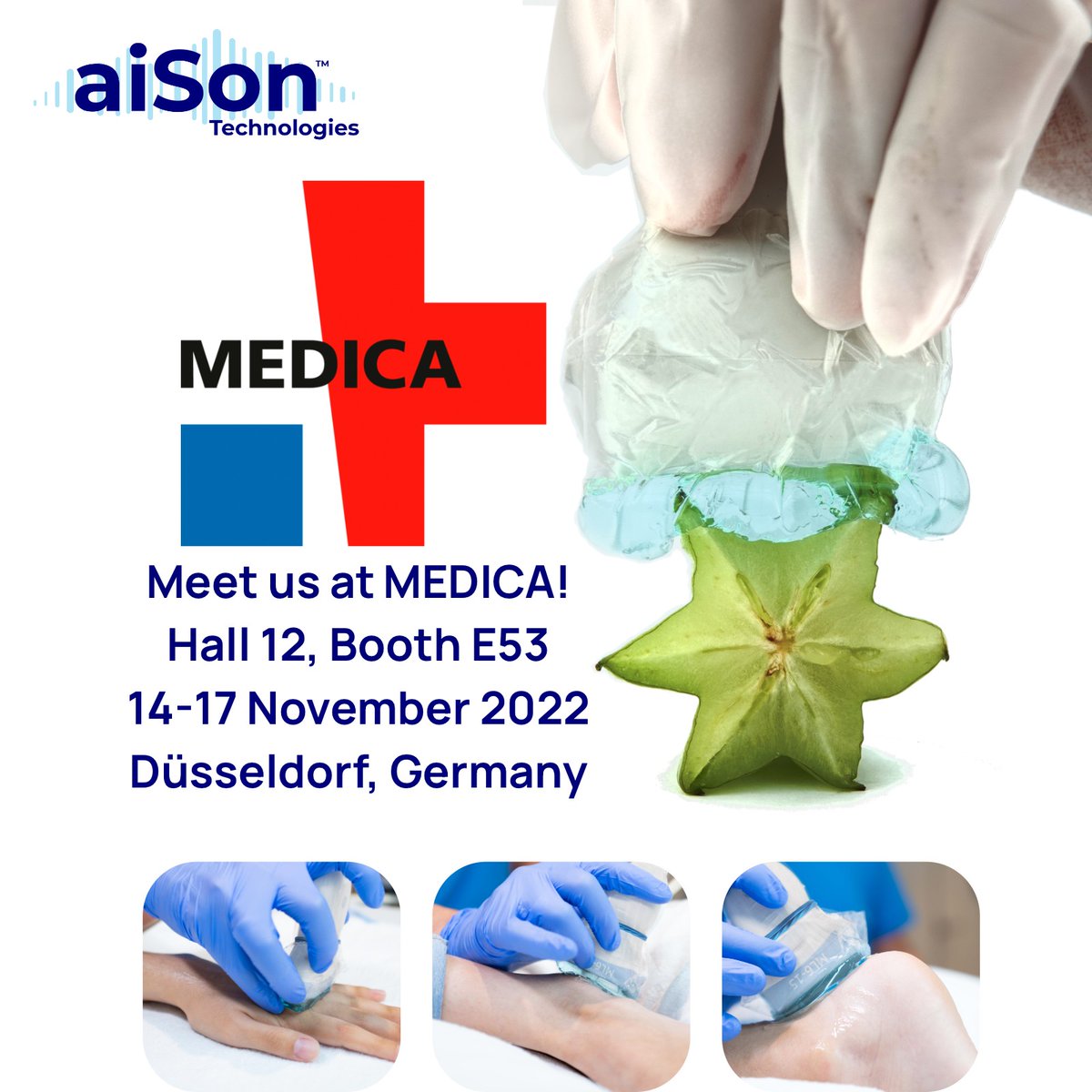aiSon Technologies will attend this year's <a href="/MEDICATradeFair/">MEDICA</a> !

We are looking for distributors in Europe and anywhere CE marking is accepted and will be glad to meet you in the Swiss section of the MEDICA Start-Up Park at booth E53 in hall 12.