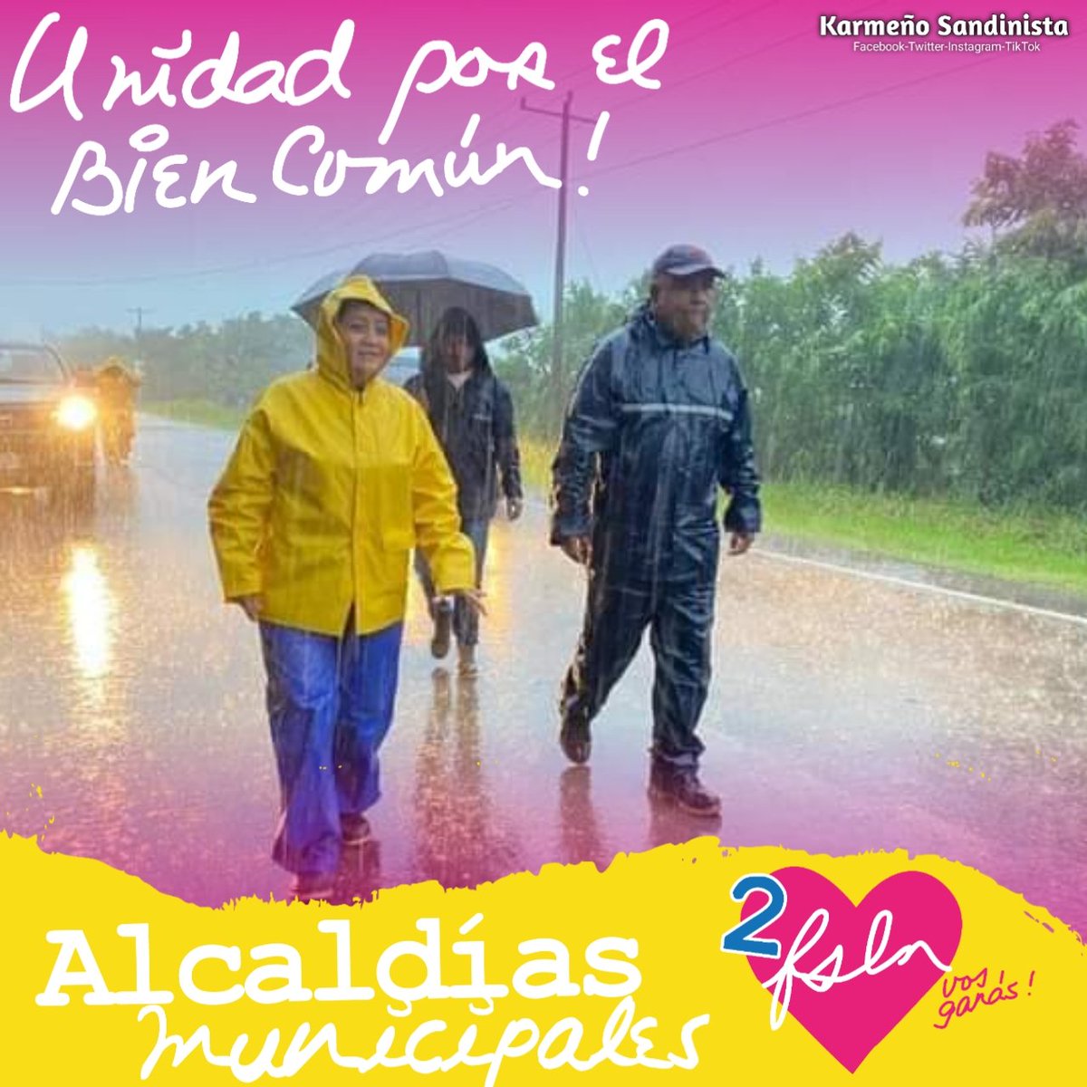 KarmeoSandinis1's tweet photo. Ni el sol Ni el Agua nos detiene
Todos a votar este 6 de Noviembre en la casilla 2..
#ElLa2
#ElPuebloAlcalde
#PLOMO19 https://t.co/ags8GHh9MK