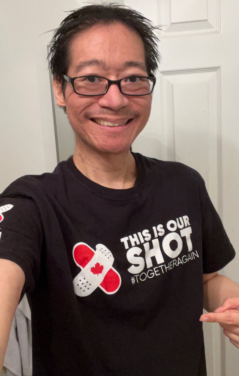 Wearing my @thisisourshotca shirt to celebrate getting my #FluShot today!

Eligible early due to having #AplasticAnemia 🦴 

But disappointed to see 3 out of 6 pharmacists at @ShopprsDrugMart not wearing a mask 🤮 

#MyDisabledLifeIsWorthy #BringBackMasks #FluVaccine #MasksWork