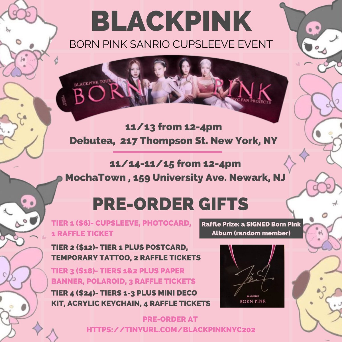 2022 Kpop BLACKPINK Born Pink Album Photo Cards Fanmade Autograph Photocard  Gift