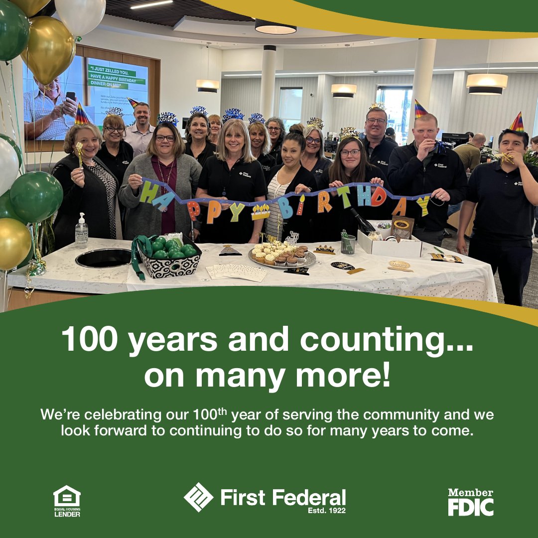 Just wanted to take the opportunity to say "Thank you for banking with us!" to all of our incredible customers over the years! #100YearsStrong #BankingBuiltForYourFuture