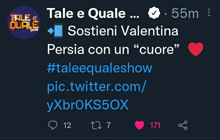 TeamPersia21's tweet photo. CLICCATE IL CUORICINO PER #ValentinaPersia ❤ https://t.co/Vz61JaqzxW